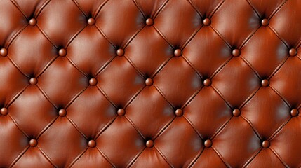 Luxurious brown leather backdrop with button tufting, perfect for enhancing furniture and interior designs. Timeless elegance.