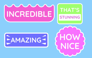 Stickers figure set surprise vector
Vector stickers surprise icons