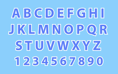 Vector alphabet blue stickers set
Vector English alphabet stickers