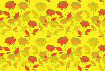 Exclusive floral motifs for textiles and various backgrounds