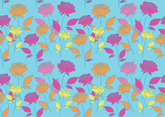 Exclusive floral motifs for textiles and various backgrounds