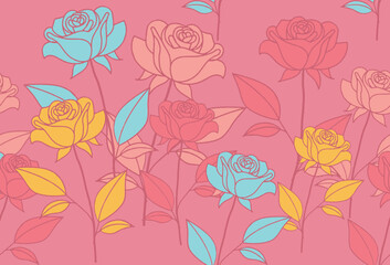 Exclusive floral motifs for textiles and various backgrounds