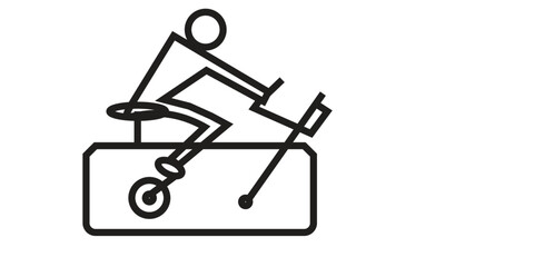 Exercise bike black icon, concept vector sign on isolated background. Exercise bike illustration, symbol