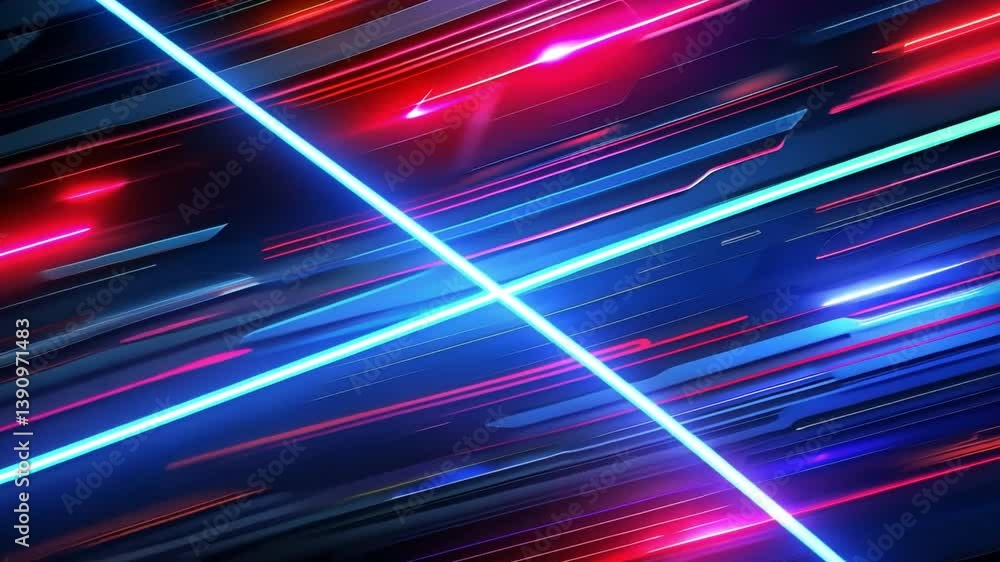 Poster vibrant abstract background with dynamic lines and neon colors futuristic display of motion and ener
