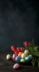 colorful easter eggs