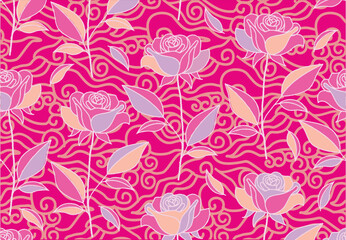 Exclusive floral motifs for textiles and various backgrounds