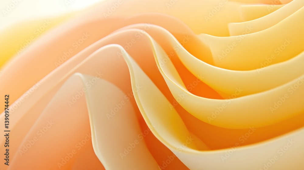 Poster abstract soft warm layered curved form