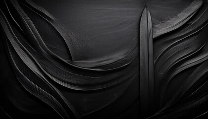 Fototapeta premium Black abstract form with vertical element