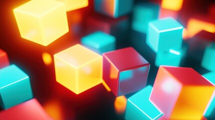 Obraz premium Abstract 3D geometric shapes