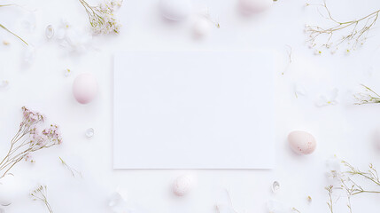 easter card with eggs