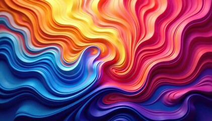 Fototapeta premium Fluid swirling vibrant colors creating dynamic pattern, nature, galaxy, swirl
