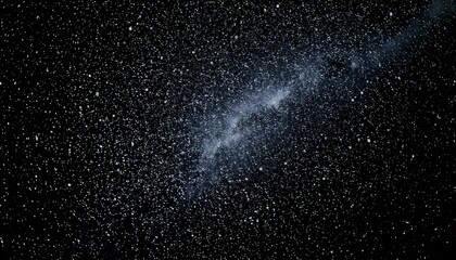 Obraz premium Night sky with falling snow and faint nebula