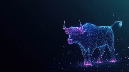 Abstract bull, digital art