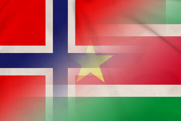 Norway and Suriname government flag international contract SUR NOR