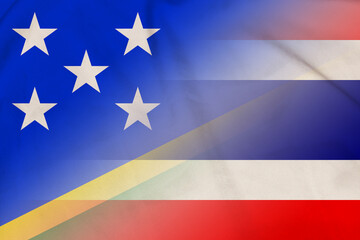 Solomon Islands and Thailand official flag international contract THA SLB