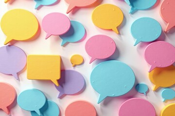 Pastel rainbow speech bubbles seamless pattern, rainbow, speech bubble