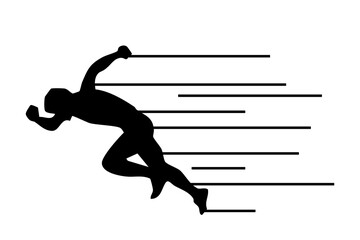man fast run icon, rush icon vector illustration