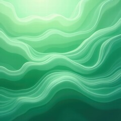 Abstract green waves create a soothing visual effect, perfect for backgrounds, digital art, or branding materials that evoke calmness and creativity.