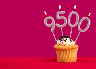 Candle number 9500 - Number of followers or likes