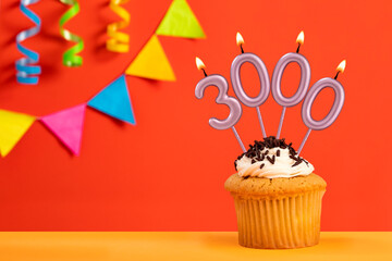Candle number 3000 - Number of followers or likes
