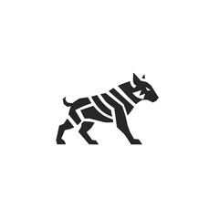 Obraz premium Geometric Tiger Silhouette Logo Design