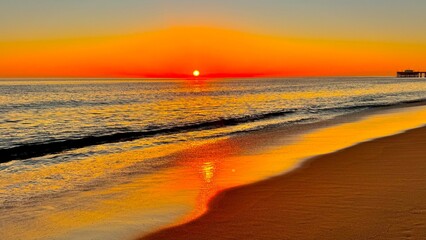 sunset on the beach