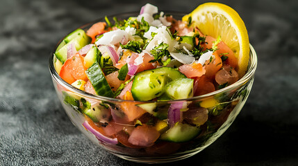 salad, food, vegetable, tomato, plate, meal, healthy, fresh, lettuce, dinner, appetizer, green, lunch, bowl, vegetables, cuisine, dish, diet, cheese, meat, chicken, gourmet, delicious, white, pepper