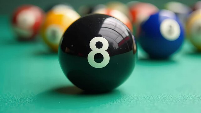Billiard 8 Ball Close-Up