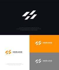 H Brand Logo Design Modern, Minimalist, Abstract, Letter H, Corporate Identity