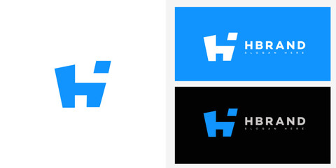 Modern Abstract H Letter Logo Design, Blue Brand Identity