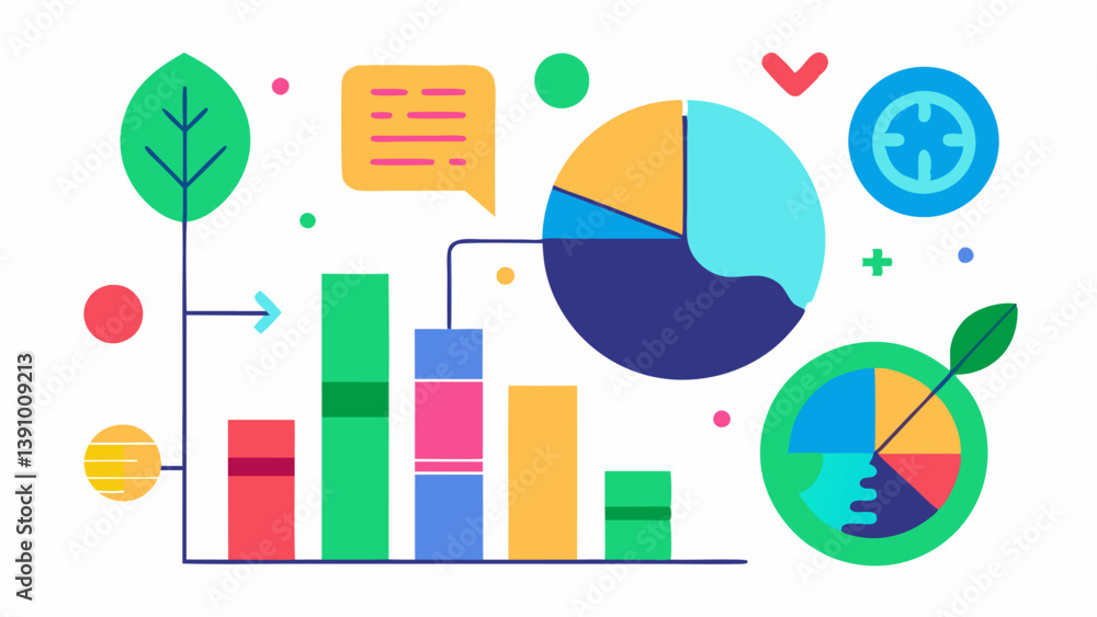 Poster carbon footprint metrics a colorful infographic created by an analyst presenting key metrics and fac