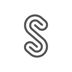 the logo consists of the letter S intestines. Abstract, outline and elegant.