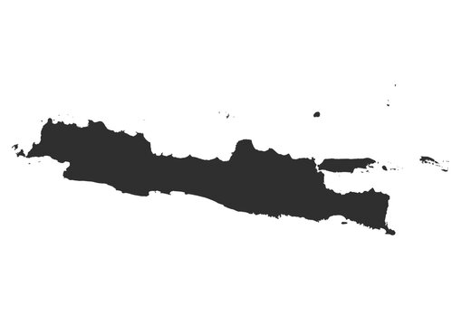 java province island silhouette vector map