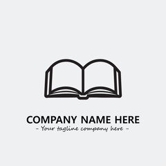 Book illustration black and white for logo company vector image
