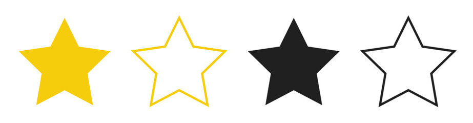 Star vector isolated icon. Stars vector icons. Stars collection. Golden Stars isolated on white background. Vector Star