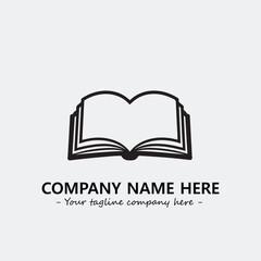 Book illustration black and white for logo company vector image
