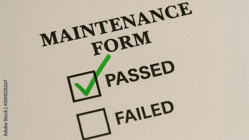 Poster maintenance form indicates successful completion of air duct engineering tasks, ensuring efficiency 