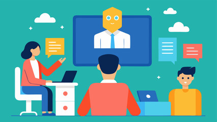 Education Technology A classroom with teachers instructing students on one side contrasted with an online learning platform where an AI tutor assists students individually