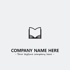 Book illustration black and white for logo company vector image
