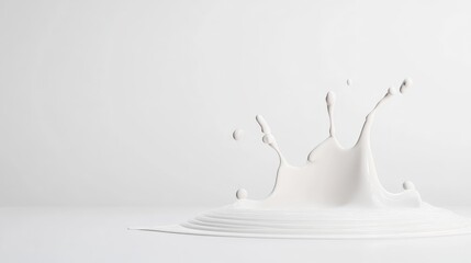 Milk splash, abstract, white, smooth