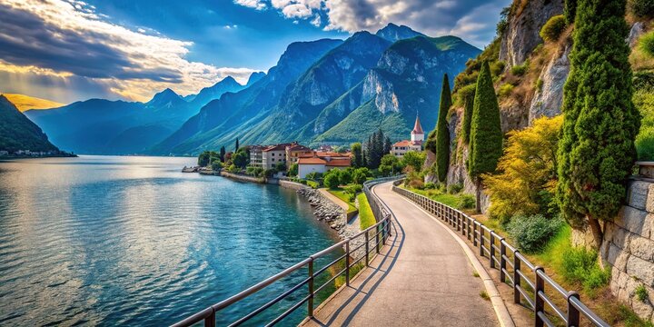 Garda Lake Bike Path, Limone Sul Garda, Italy, Scenic Views