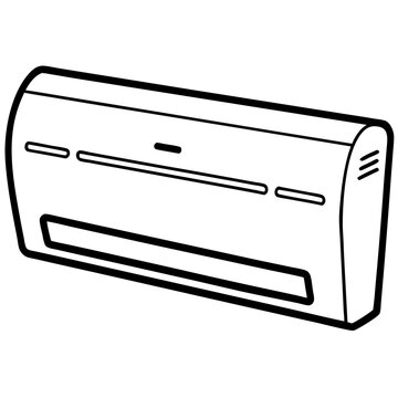 recommend clip art: Air Conditioner Vector Illustration on White Background