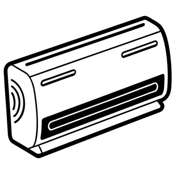 recommend clip art: Air Conditioner Vector Illustration on White Background