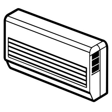 recommend clip art: Air Conditioner Vector Illustration on White Background