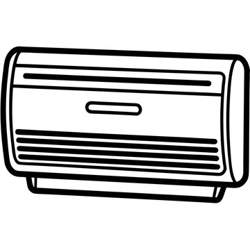 recommend clip art: Air Conditioner Vector Illustration on White Background