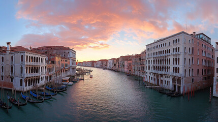 Obraz premium view of famous canal grande travel concept.ai generative