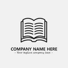 Book illustration black and white for logo company vector image
