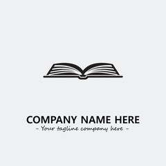 Book illustration black and white for logo company vector image

