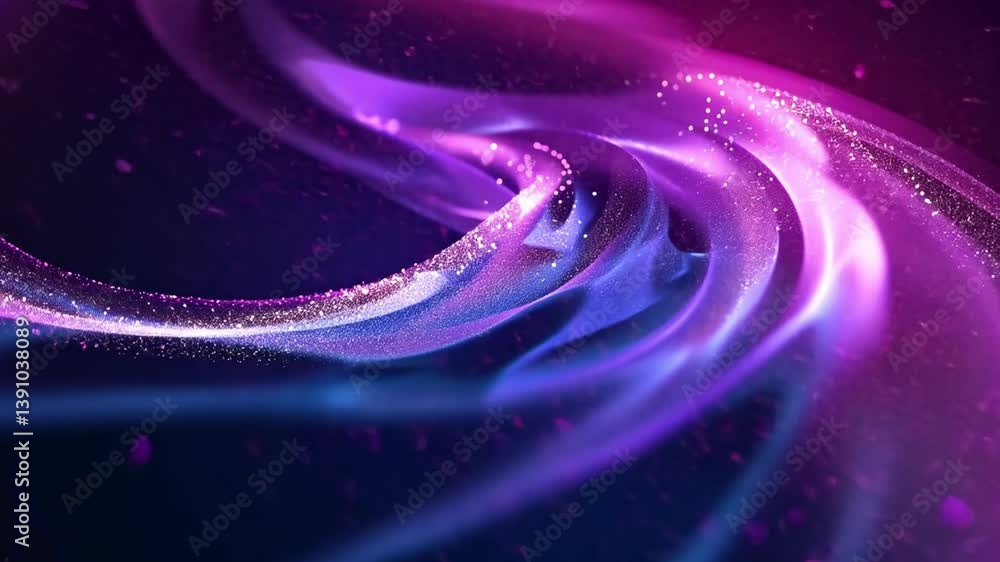 Poster vibrant abstract waves of purple and pink swirl in motion, creating captivating design filled with s