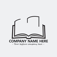 Book illustration black and white for logo company vector image
